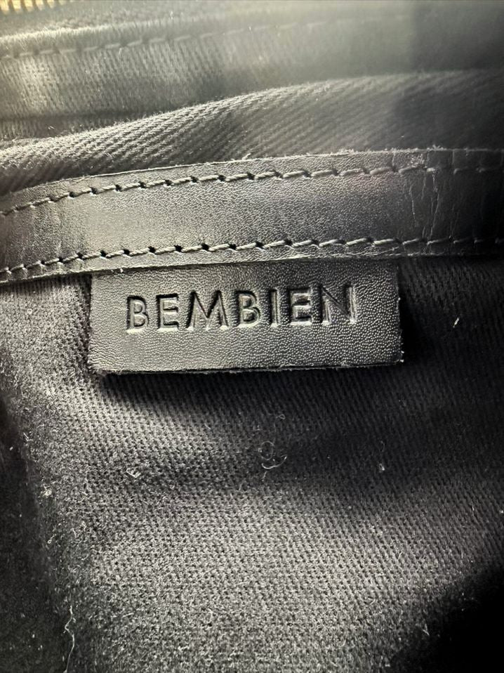 BEMBIEN Black Leather Woven Purse