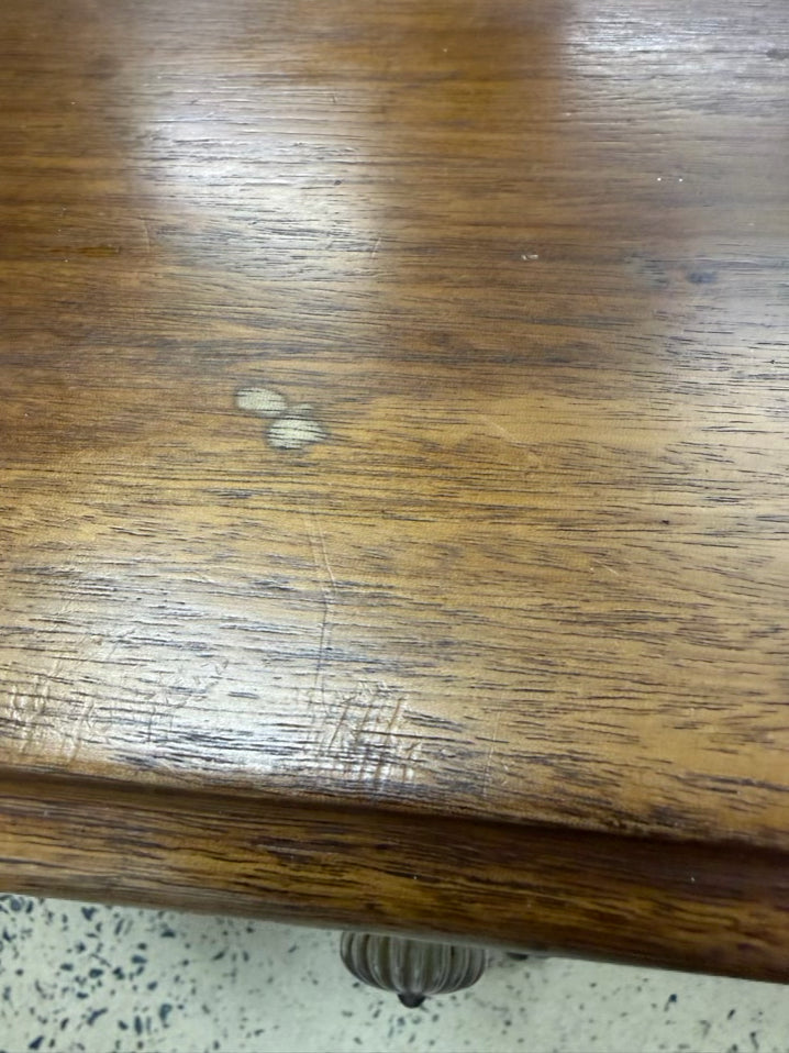VINTAGE Wood Victorian End Table w/ 2 Drawers
