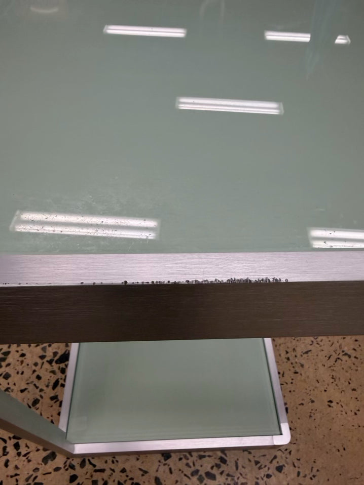Metal & Glass End Table