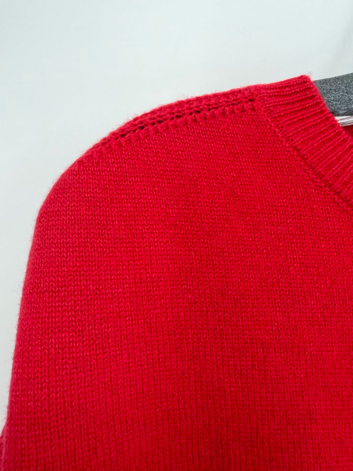 SA SU PHI Wmn's Size 44 Red Cashmere Crew Sweater
