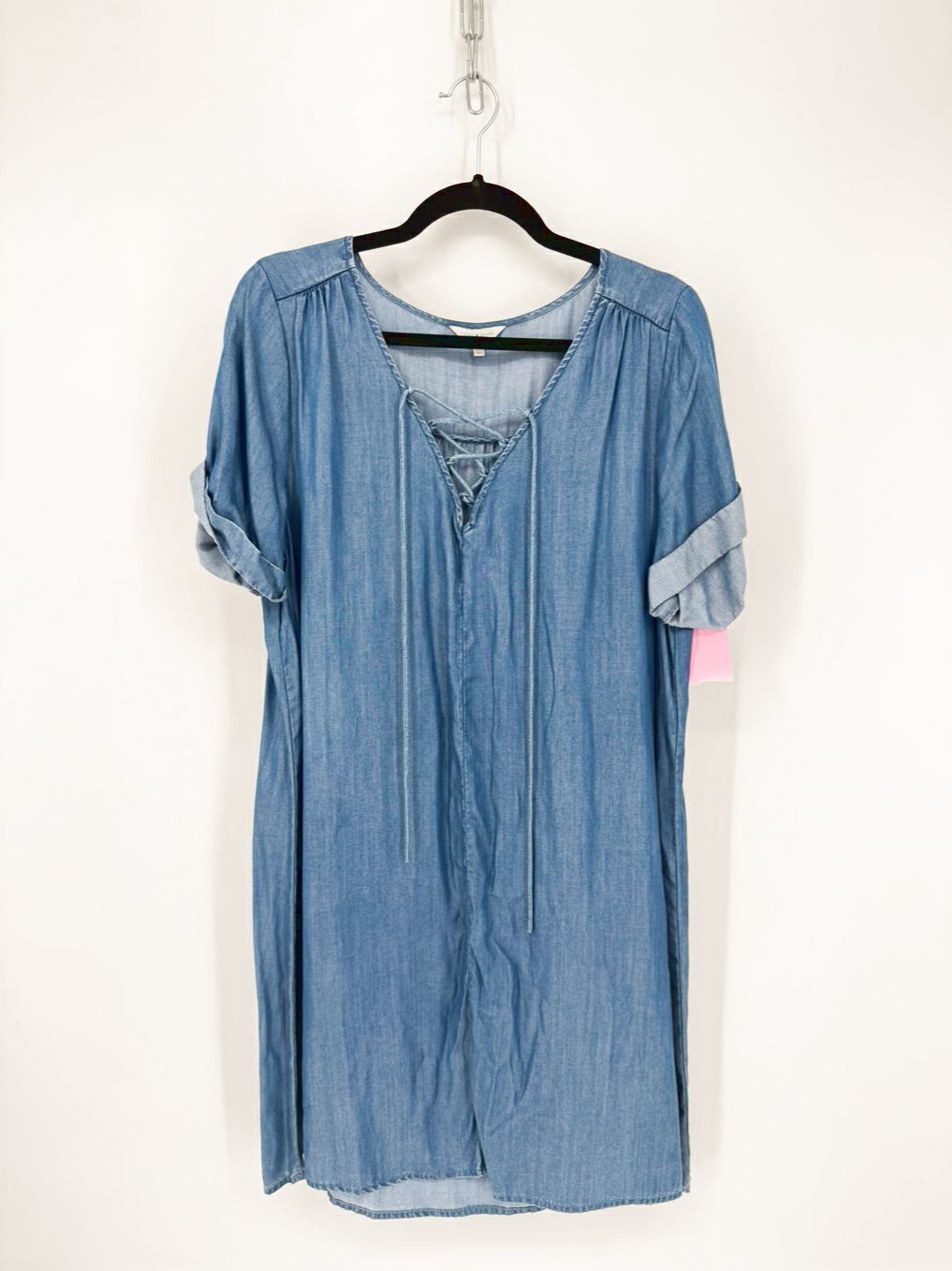 LUCKY BRAND Size L Blue Chambray Dress