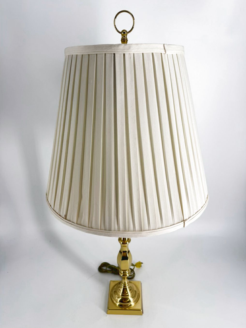 BALDWIN Brass Candlestick Lamp w/ Shade
