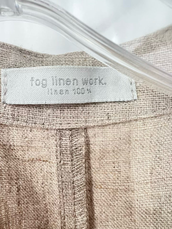 FOG LINEN WORK Size  OSFM Taupe Linen Vest