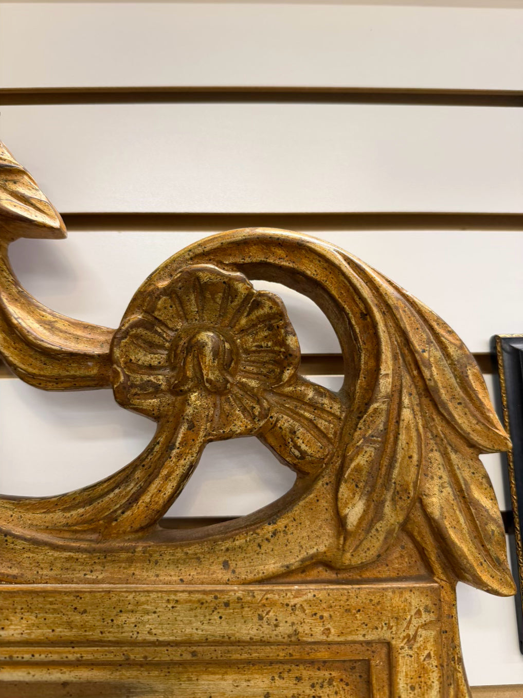PALLADIO Gold Wood Scroll Mirror w/ Basket Design