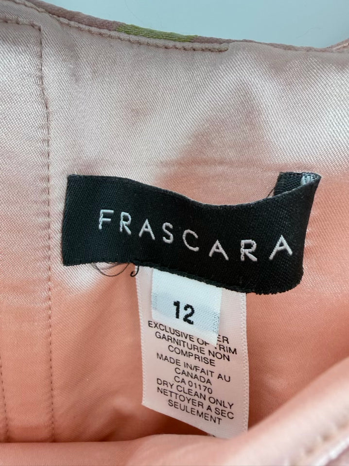 FRASCARA Size 12 Soft Pink Jacquard Dress