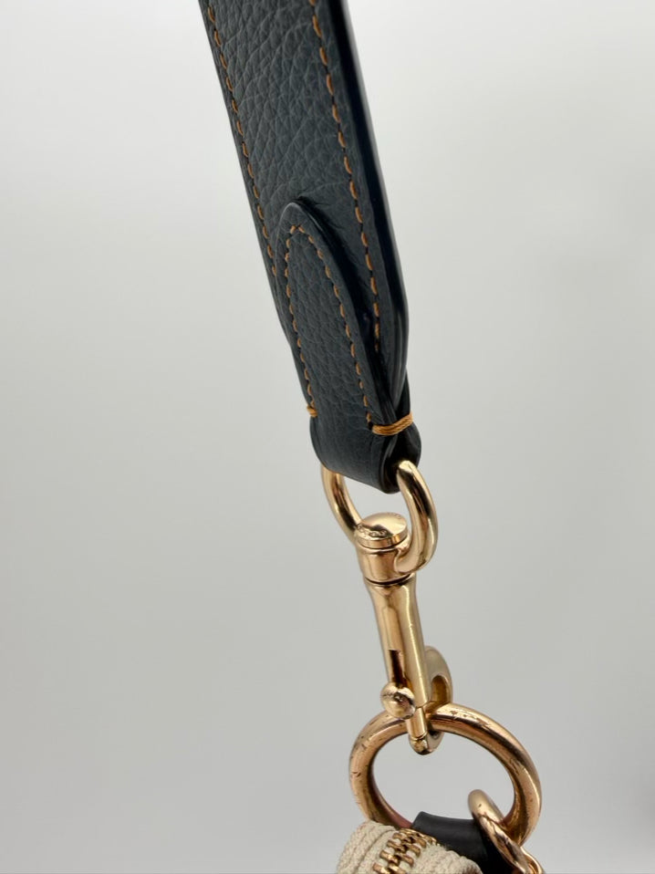 COACH Cream & Black Leather Purse