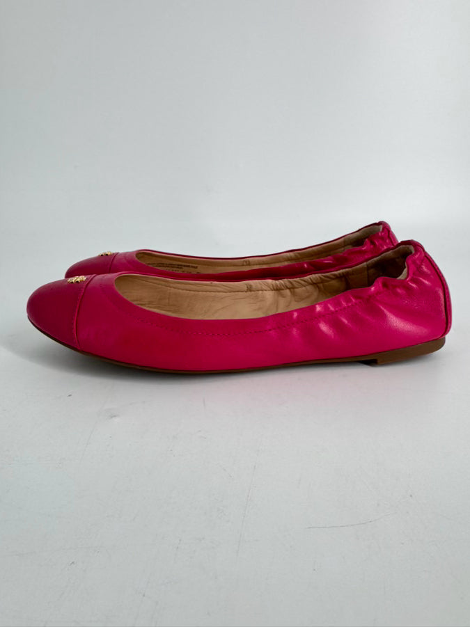 TORY BURCH Size 8.5 Pink Leather Flats