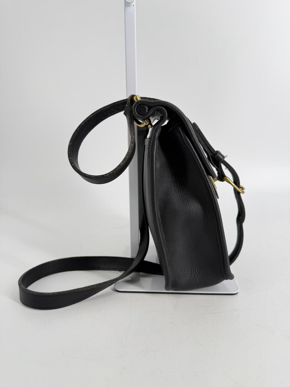 VINTAGE COACH Murphy Black Leather Crossbody Bag