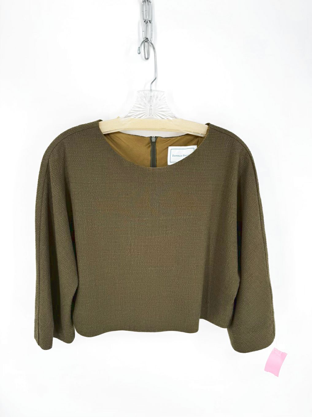 DANIELLE ROLLINS Wmn's Size M Forest Green Wool Blouse