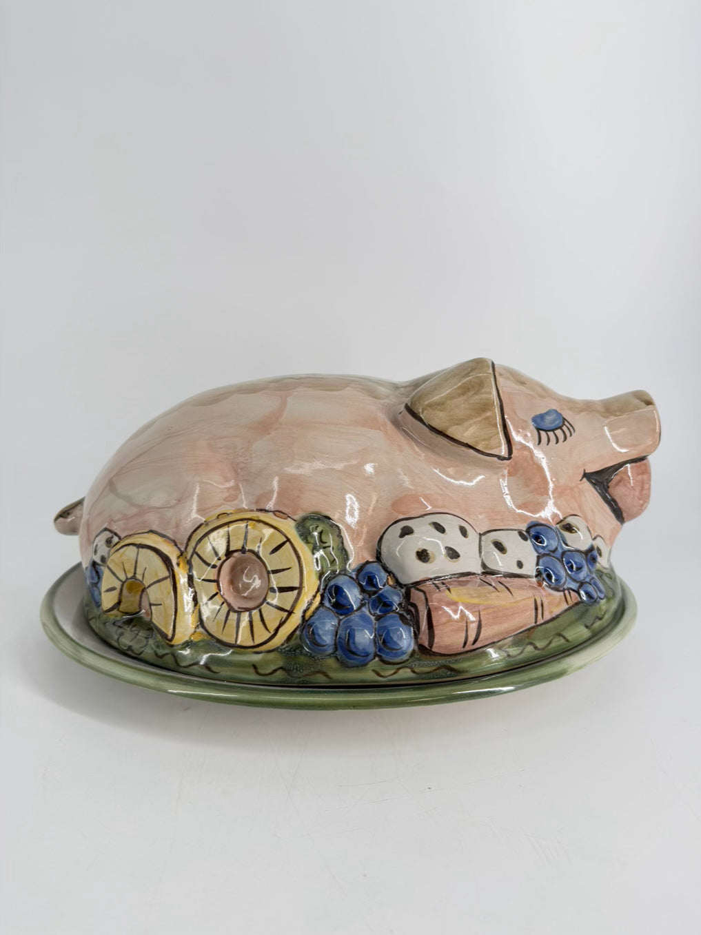 LOUISVILLE STONEWARE Large Pig Covered Serving Platter