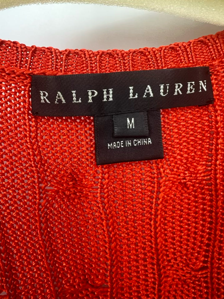 RALPH LAUREN BLACK LABEL Size M Orange Sweater