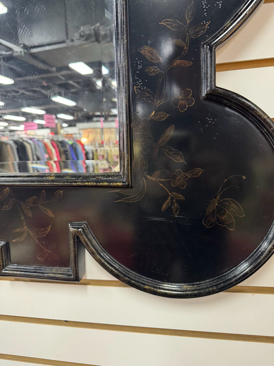FURNITURELAND SOUTH Black Scalloped Edge Mirror