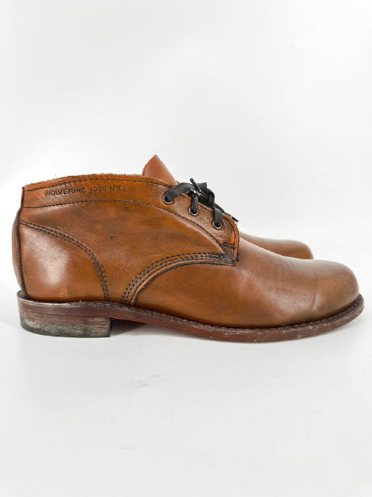 WOLVERINE Size 10 Caramel Leather Boots