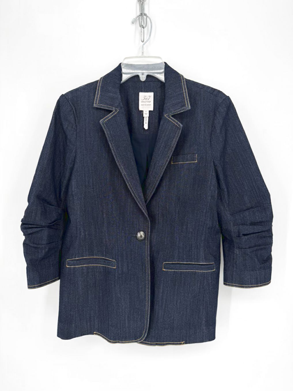 CINQ A SEPT Size Wmn's 8 Indigo Denim Blazer/Jacket