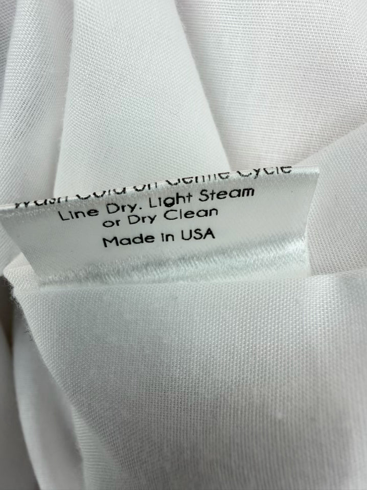 BROOKE WRIGHT Size XL Cream Linen Blend Floral Dress