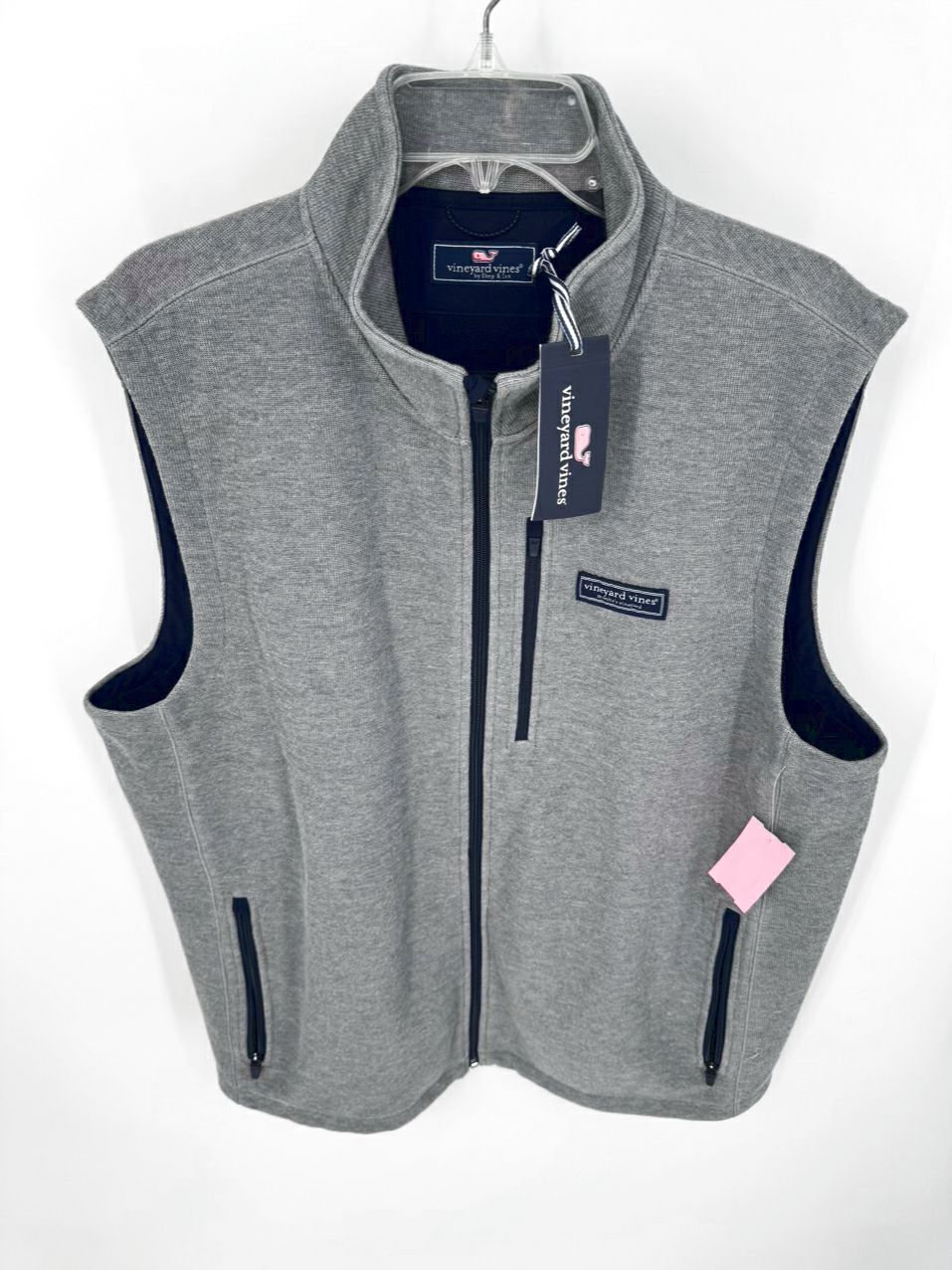 VINEYARD VINES Size XL Gray Mountain Sweater Fleece Vest NWT