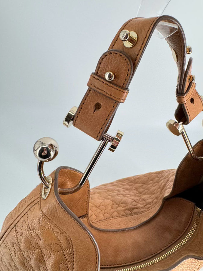 ANYA HINDMARCH Cognac Leather Bow Detail Purse