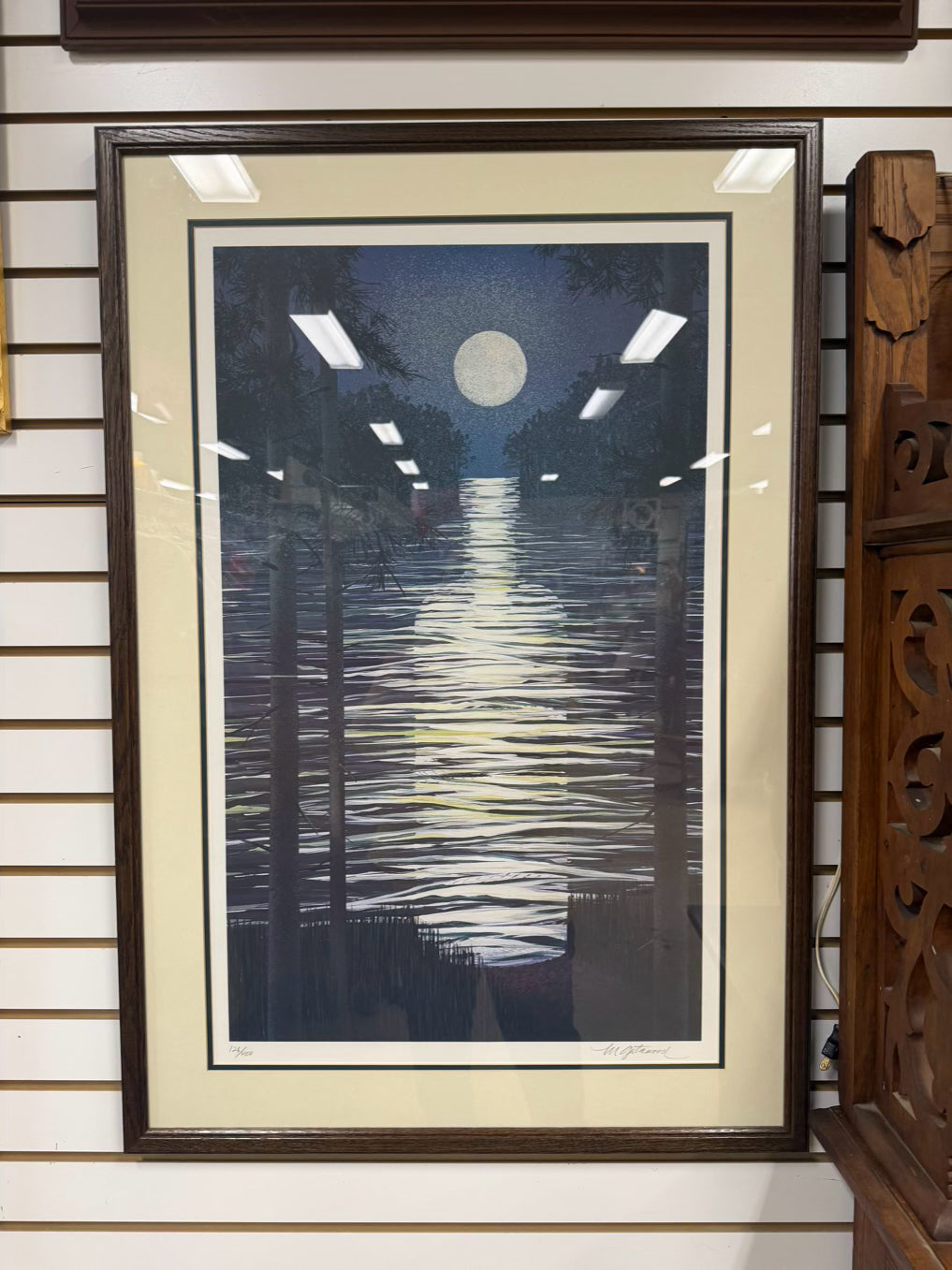MAUD GATEWOOD SIGNED 128/400 Absolut North Carolina Lithograph In Wood Frame