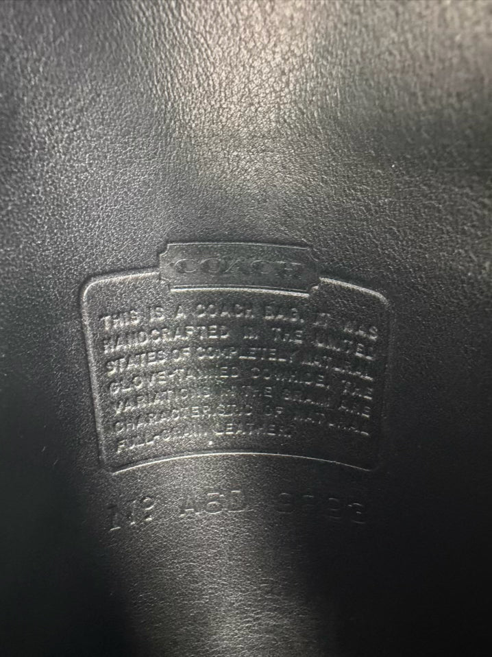 VINTAGE COACH Black Leather Crossbody Bag