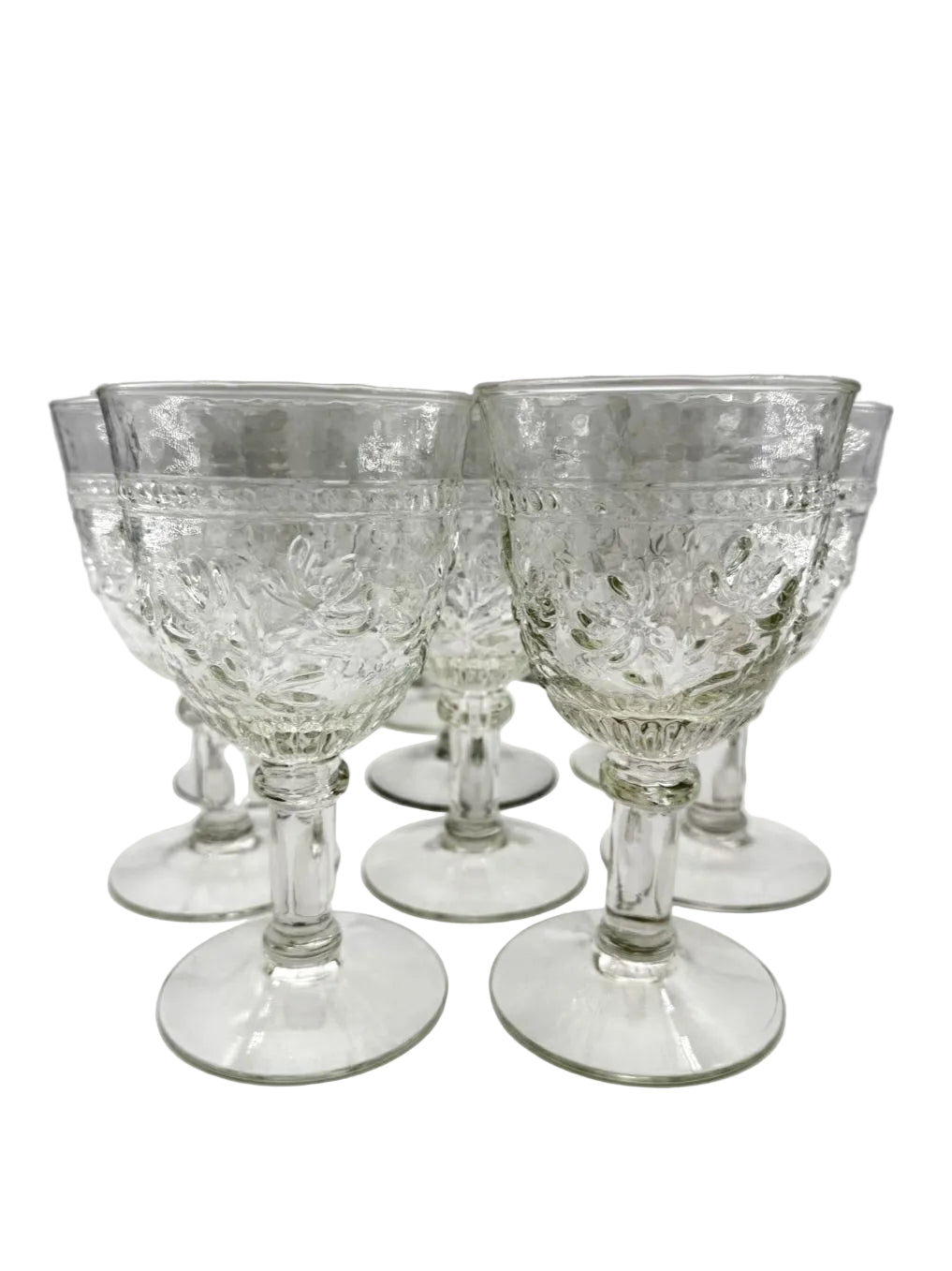 PFALTZGRAFF Clear Glass Set Of 14 Footed Water Or Wine Goblets