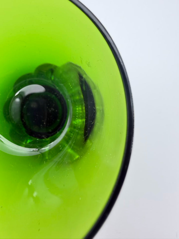 Green Blown Glass Abstract ASEDA Swedish Glassware