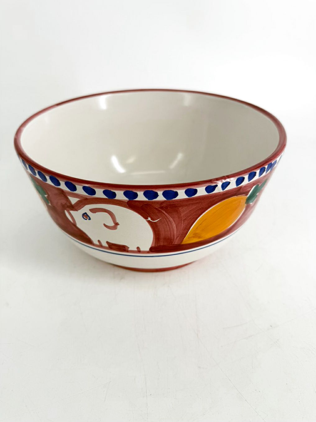 VIETRI SOLIMENE Red & White Bowl
