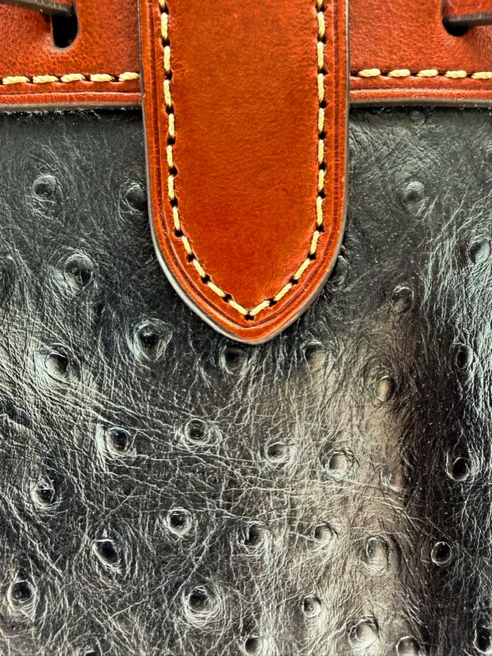 DOONEY & BOURKE Ariel Black & Brown Embossed Satchel