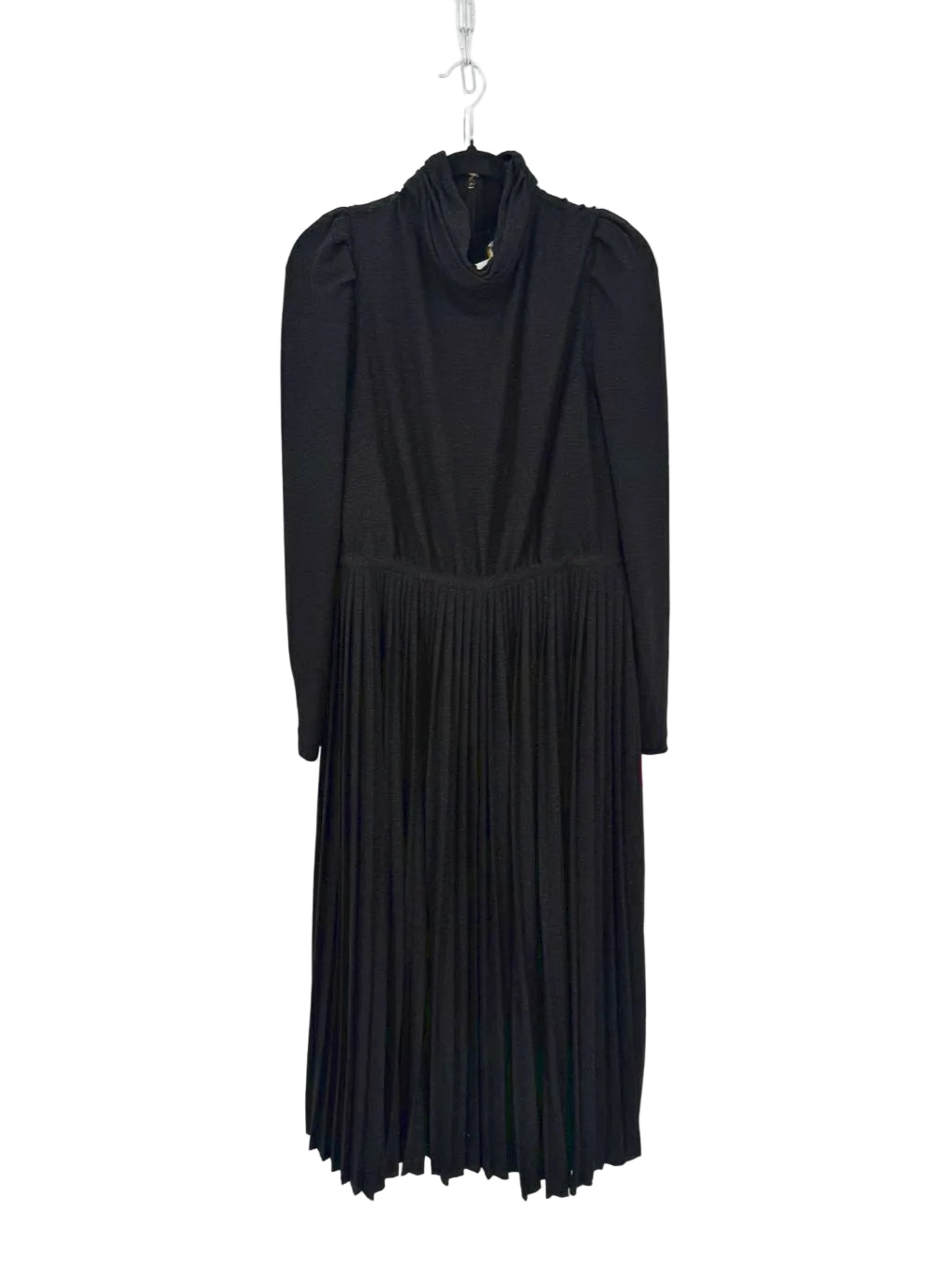 EMILY MCCARTHY Wmn's Size XL Tap Shoe Black Shimmer Pleated Tessa Dress NWT