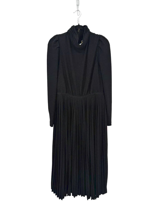 EMILY MCCARTHY Size XL Tap Shoe Black Shimmer Pleated Tessa Dress NWT