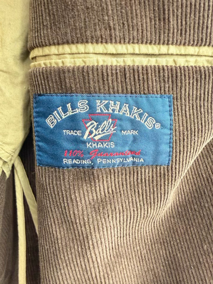 BILLS KHAKIS Men's Size XL Brown Corduroy Sport Coat