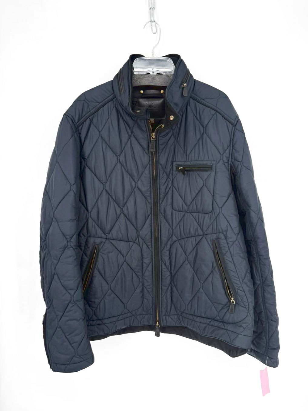 COACH Men's Size XL Navy Quilted Jacket