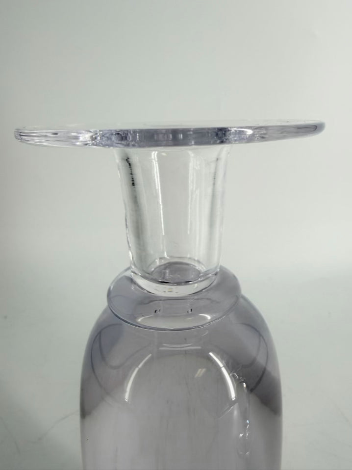 SIMON PEARCE Clear Glass Pair Of Candleholders