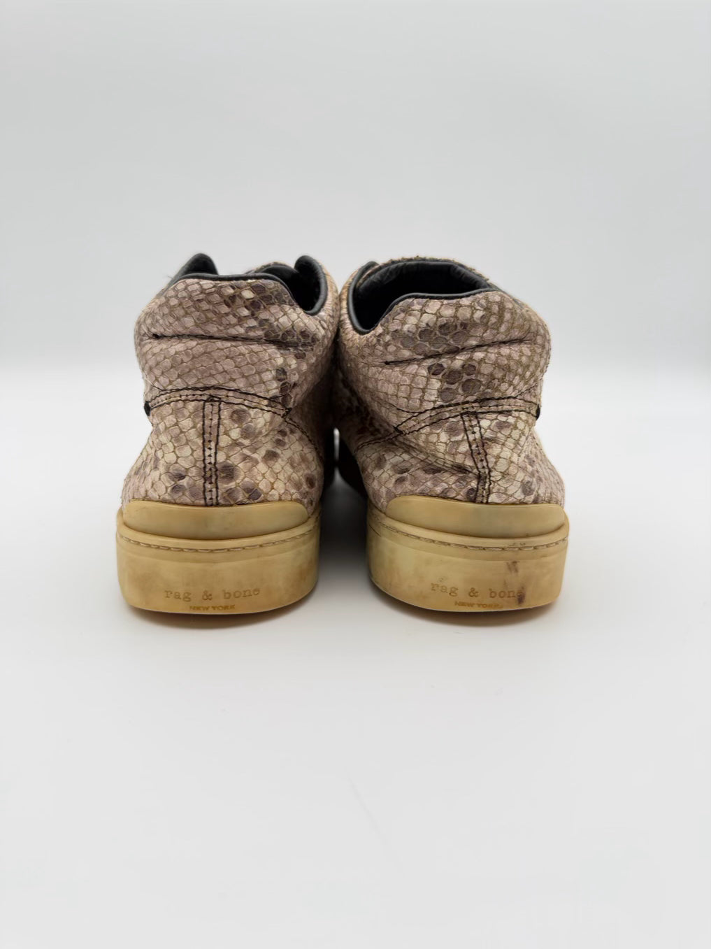 RAG & BONE WMNS Size 36 Cream & Brown Animal Print Casual Shoes
