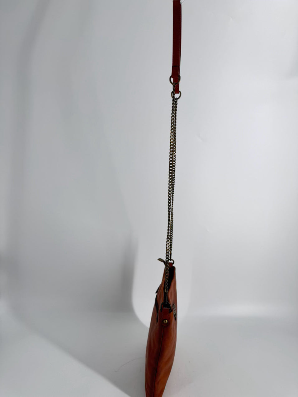 PRATESI FIRENZE Cognac Leather Crossbody Bag