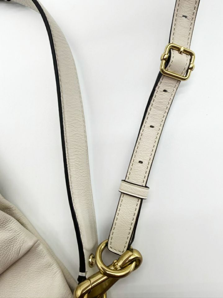 COACH Cream Leather Purse w/ Gold Hardware