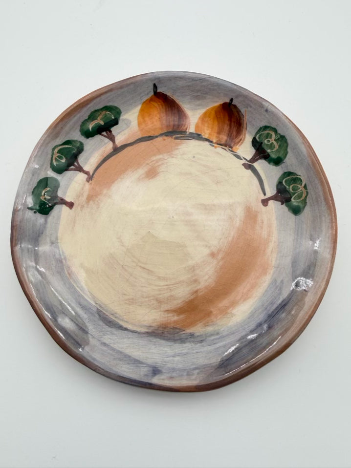 VIETRI Tan, Gold, Rust, Green Pottery 4 Piece Dinnerware Setting for 8 w/ Serving Dishes