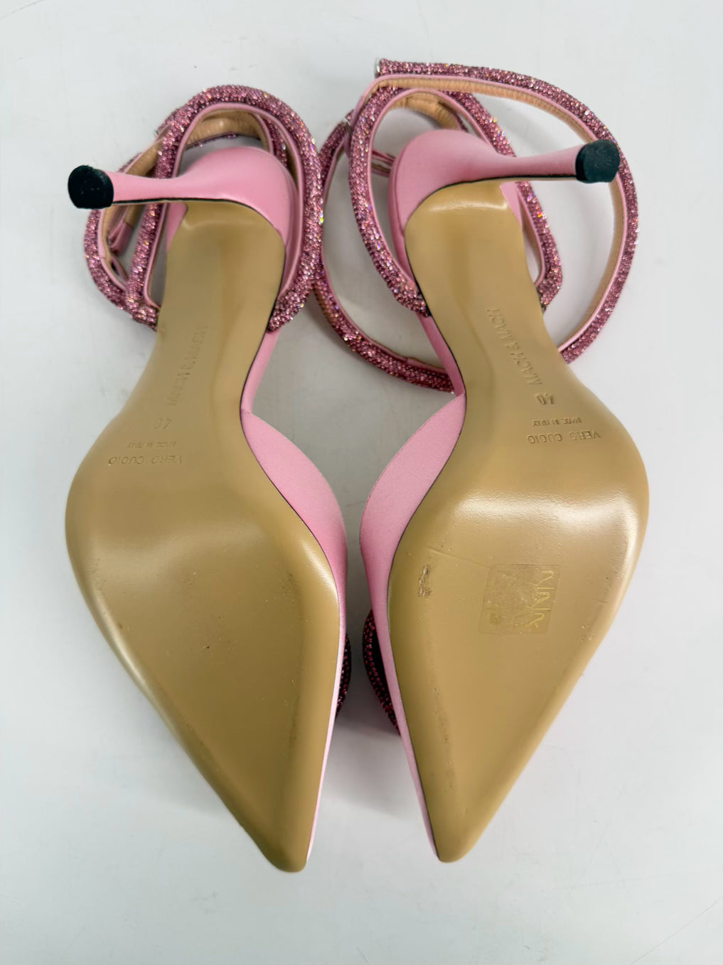 MACH & MACH Size 40 Pink Rhinestone Pumps