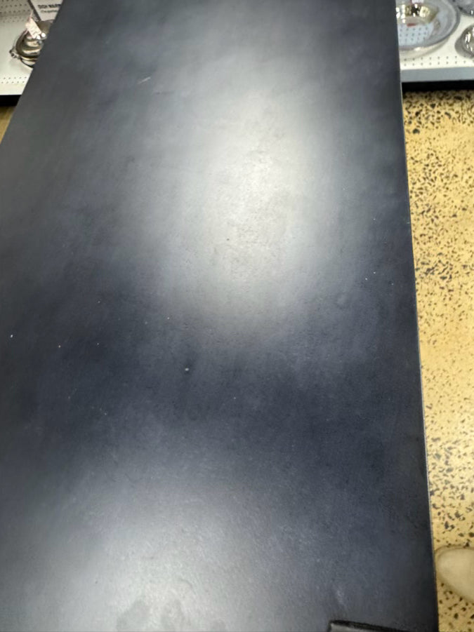 RESTORATION HARDWARE Black Wood & Iron Industrial Rolling Bar Cart