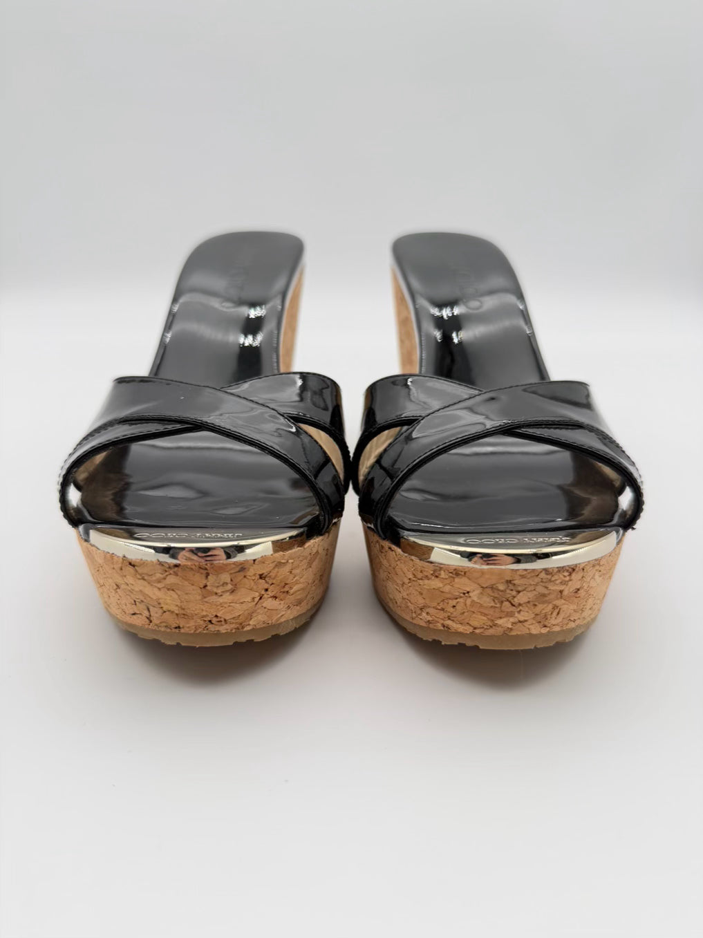 JIMMY CHOO WMNS Size 38 Black Cork Wedge