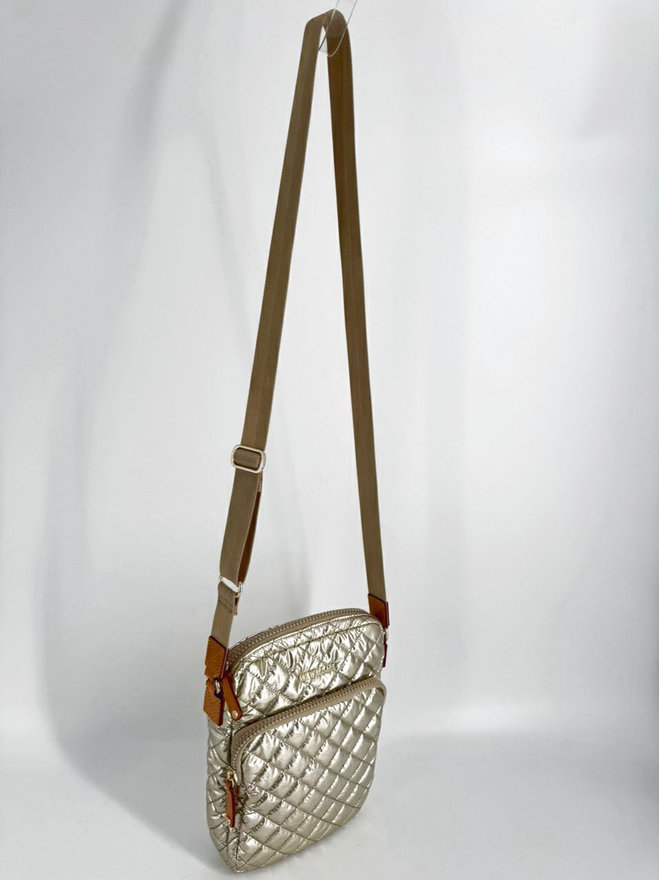 MZ WALLACE Metallic Nylon Quilted Crossbody Bag