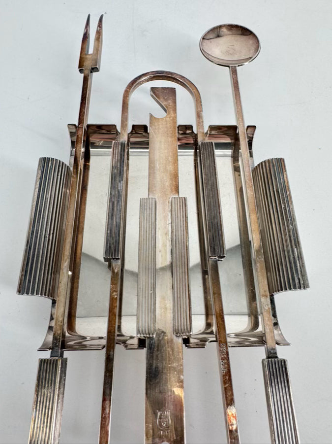 ITALIAN Gio Ponti Style Mid Century Bar Tool Set