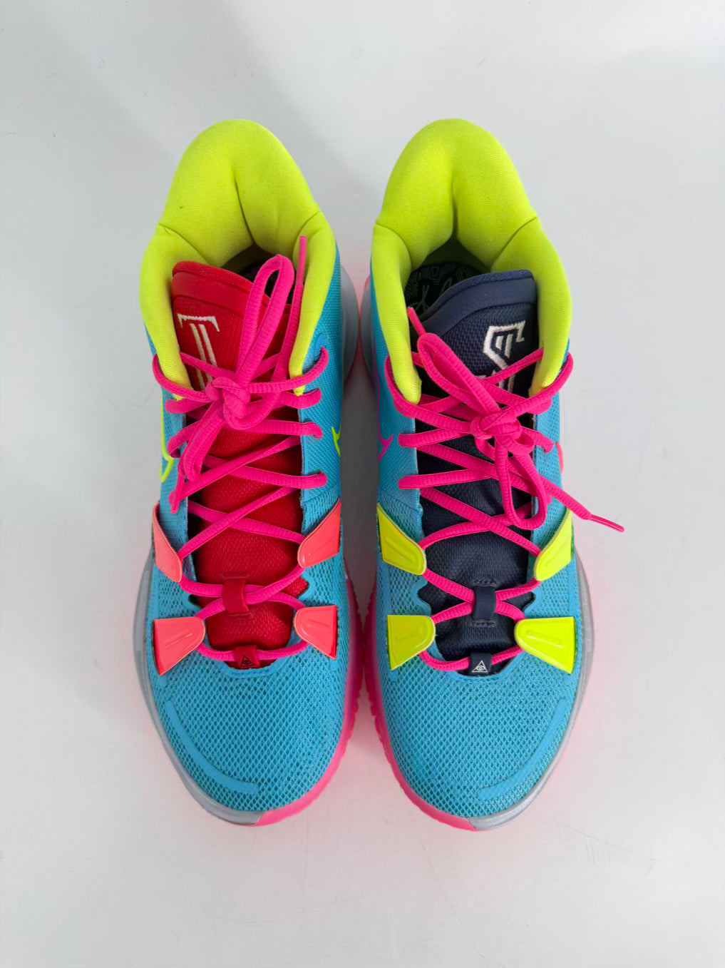 NIKE Kyrie By You 7 Size Men's 11 Blue, Pink & Green Neon Sneakers