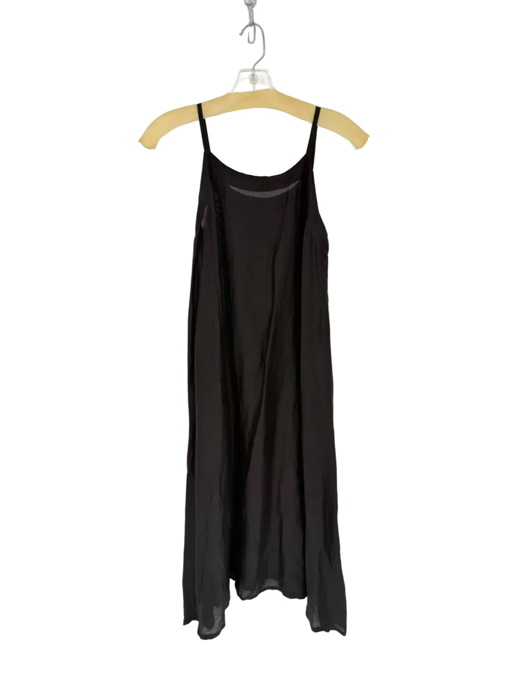 LOVEBIRDS Size XS Black & Pink Sheer Maxi-Dress w/ Slip