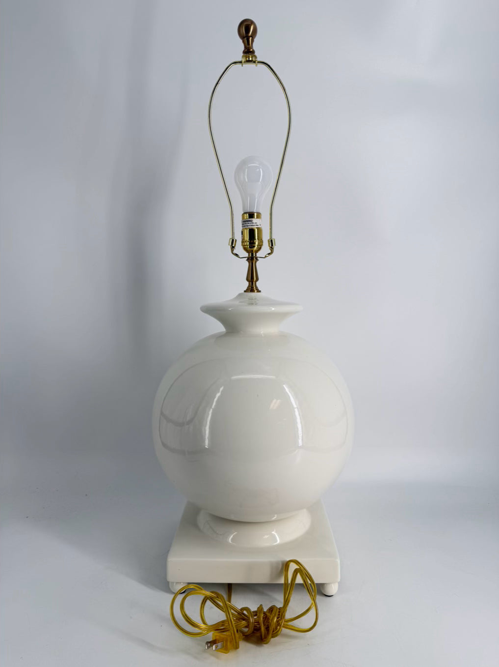 CHELSEA HOUSE Modern White Ceramic Footed Lamp No Shade