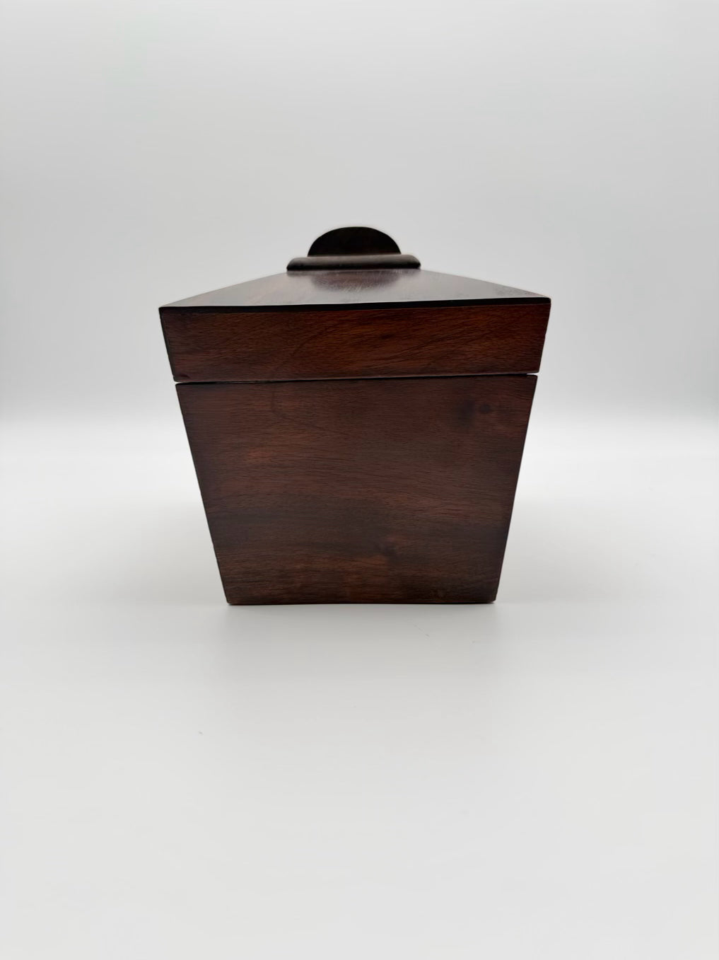 PLANTATION MAHOGANY Brown Wood Tea Caddy Box