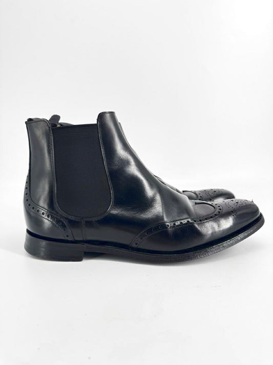 CHURCHS Size 11 Black Leather Boots