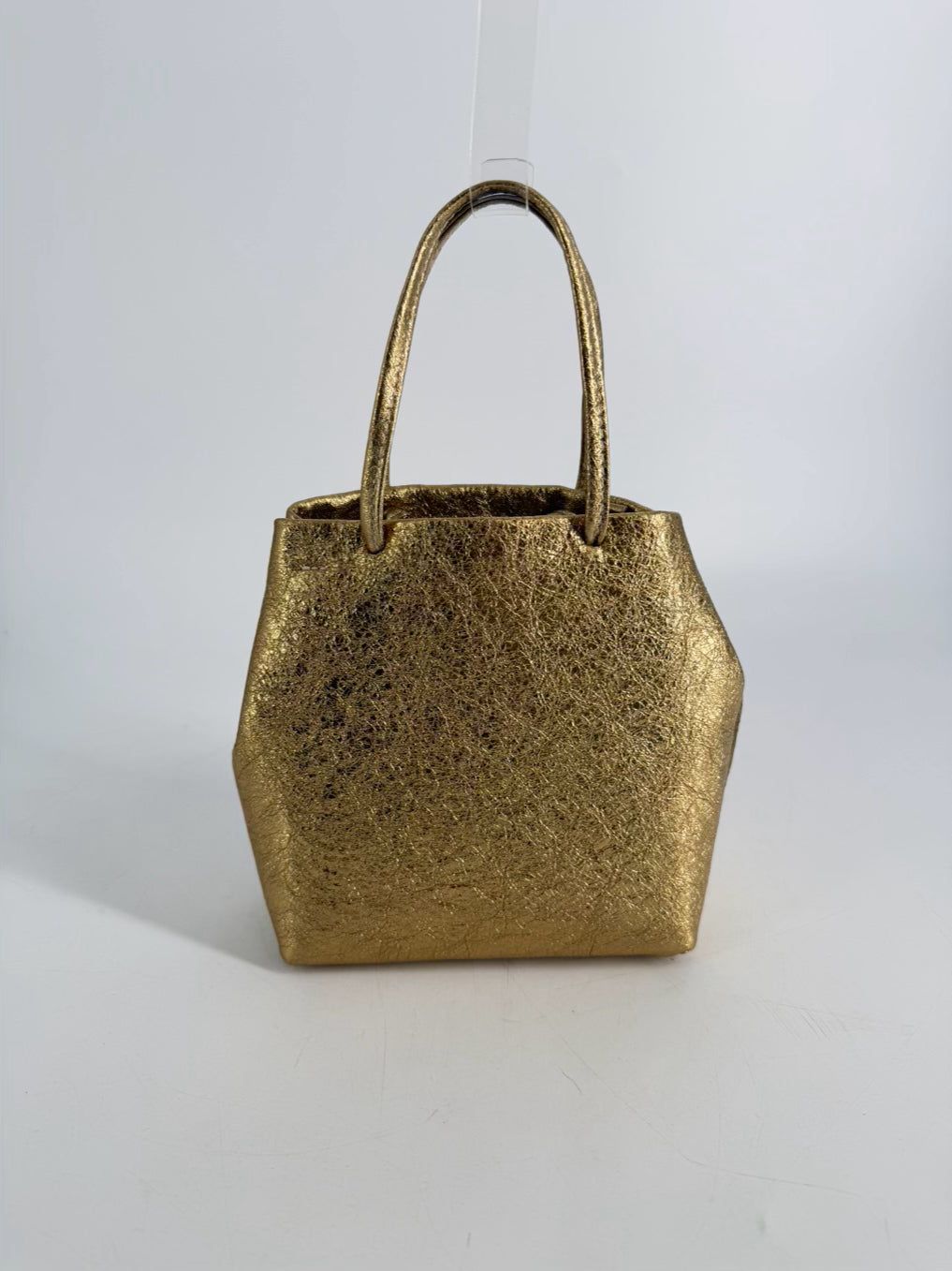 GIGI NEW YORK Gold Leather Sydney Mini Shopper Evening Bag NWT