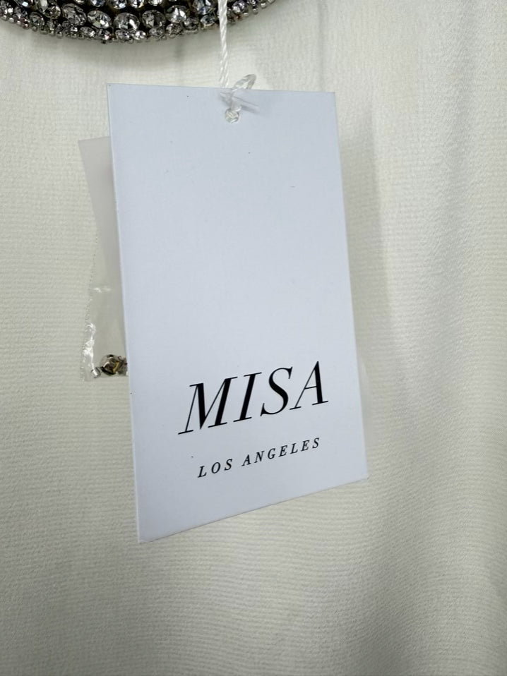 MISA LOS ANGELES Wmn's Size XS Ivory Rhinestone Detail Blouse NWT