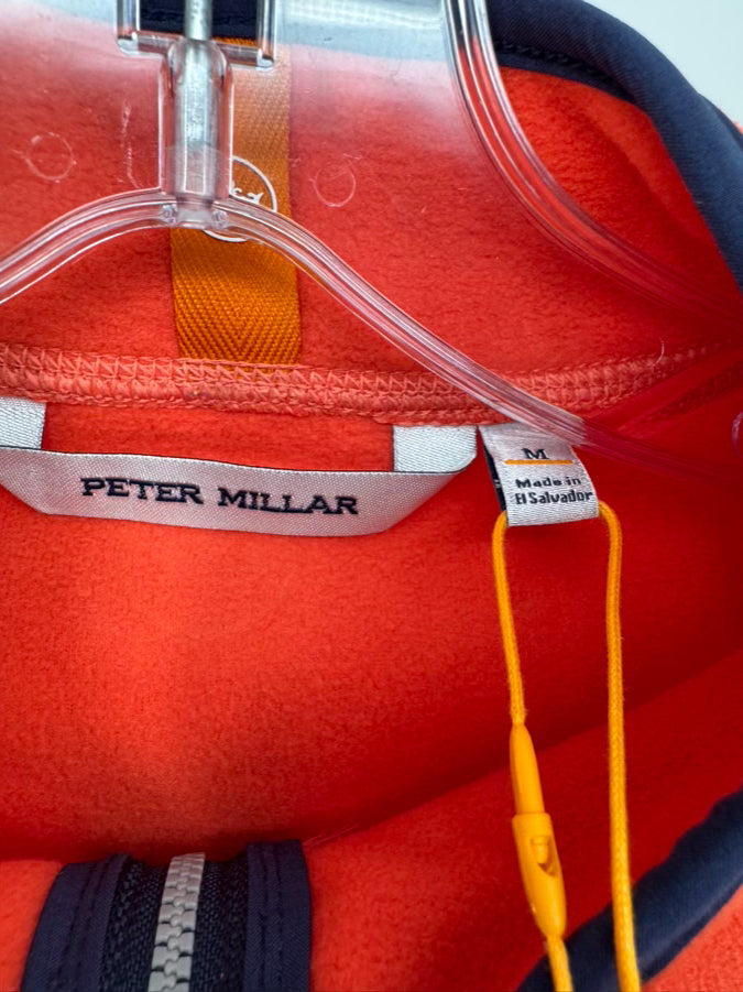 PETER MILLAR Size M Orange Fleece Vest NWT