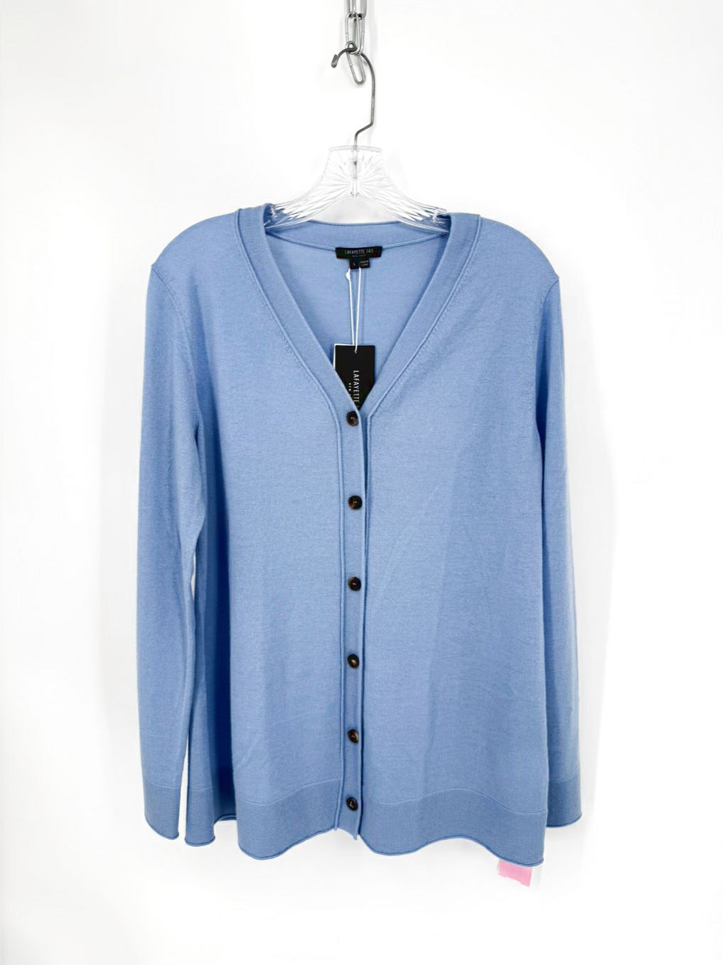 LAFAYETTE 148 Size Wmn's L Sky Blue Cashmere Button up Cardigan